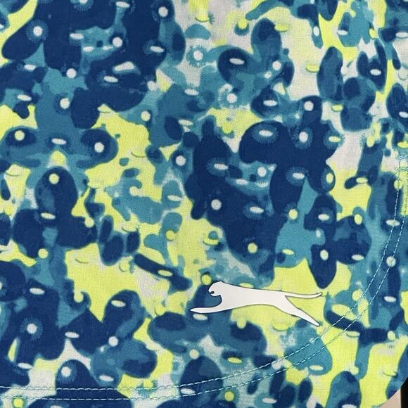 Slazenger XXL Plus Size Golf‎ Skort Blue Yellow Print Pockets Activewear Resort - Picture 7 of 12